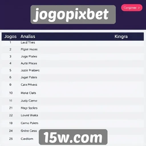 Análise de jogos populares no jogopixbet